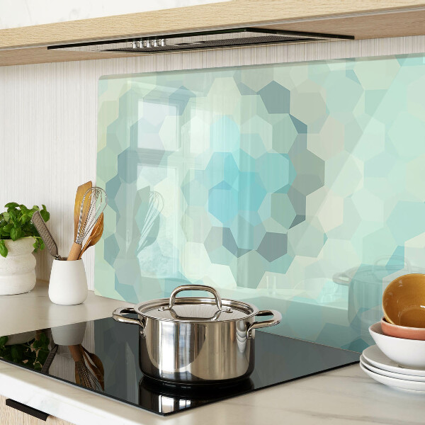 Snijplanken glas Geometrische vormen in blauwe tinten