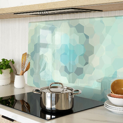 Snijplanken glas Geometrische vormen in blauwe tinten