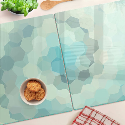 Snijplanken glas Geometrische vormen in blauwe tinten