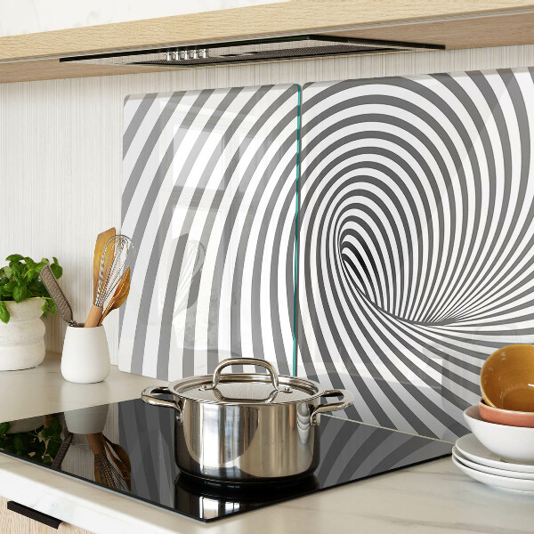 Snijplanken van glas Optisch spiraalmotief