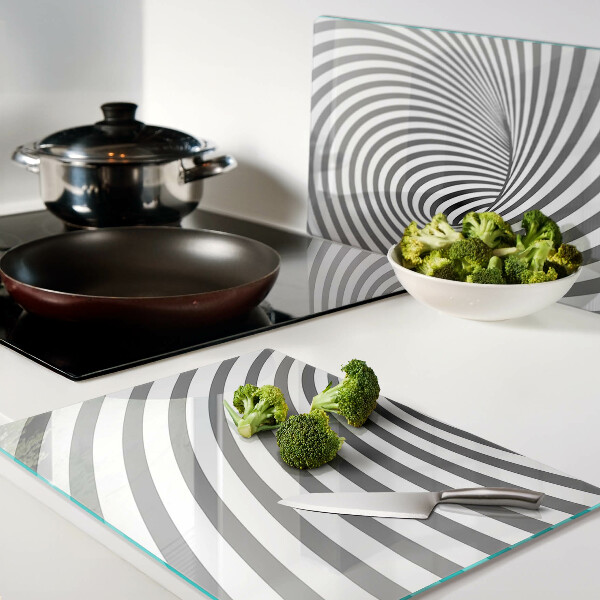 Snijplanken van glas Optisch spiraalmotief