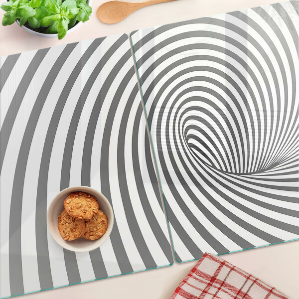 Snijplanken van glas Optisch spiraalmotief