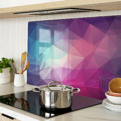 Snijplanken glas Geometrische vormen in roze en blauwe tinten.