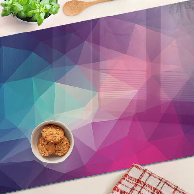 Snijplanken glas Geometrische vormen in roze en blauwe tinten.