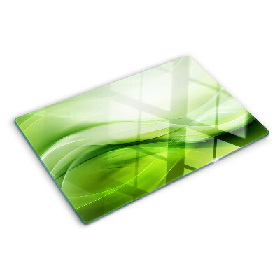 Snijplanken van glas Groene golven en kleurovergangen