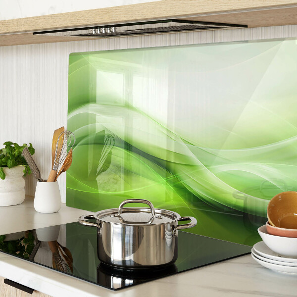 Snijplanken van glas Groene golven en kleurovergangen