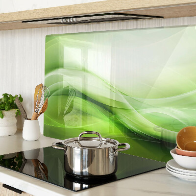Snijplanken van glas Groene golven en kleurovergangen