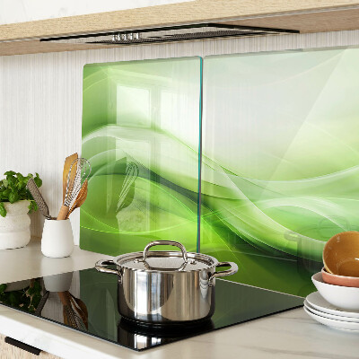 Snijplanken van glas Groene golven en kleurovergangen