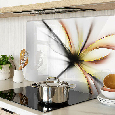 Snijplanken glas Abstracte bloemen met dynamische lijnen