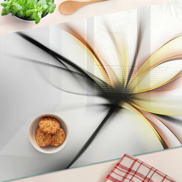 Snijplanken glas Abstracte bloemen met dynamische lijnen