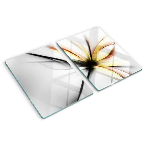 Snijplanken glas Abstracte bloemen met dynamische lijnen