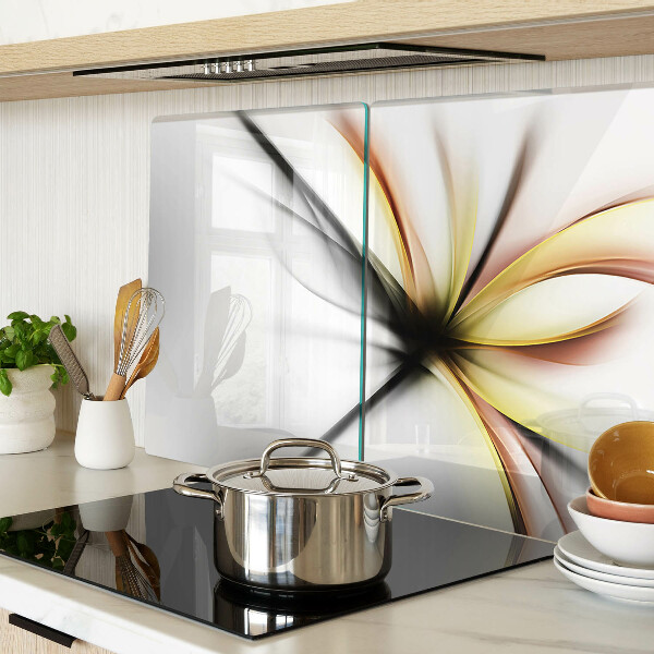 Snijplanken glas Abstracte bloemen met dynamische lijnen