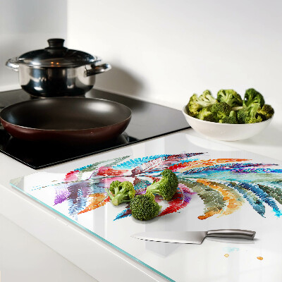 Glazen snijplanken Varenbladeren in regenboogkleuren