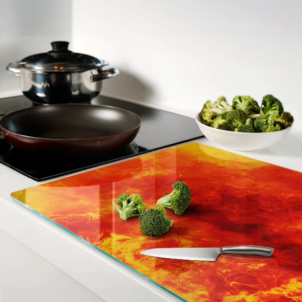 Snijplanken van glas Vuur en vlammen