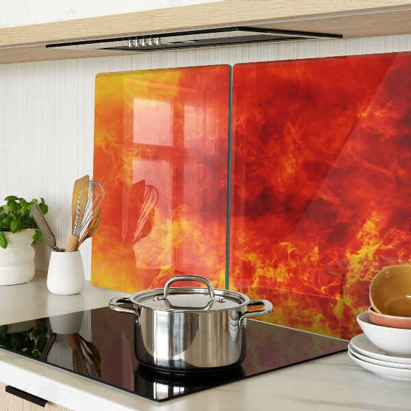 Snijplanken van glas Vuur en vlammen