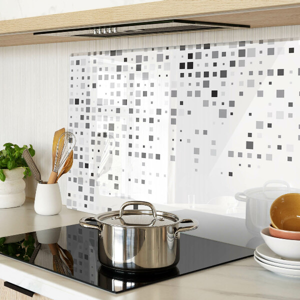 Snijplanken van glas Geometrische patronen in grijstinten