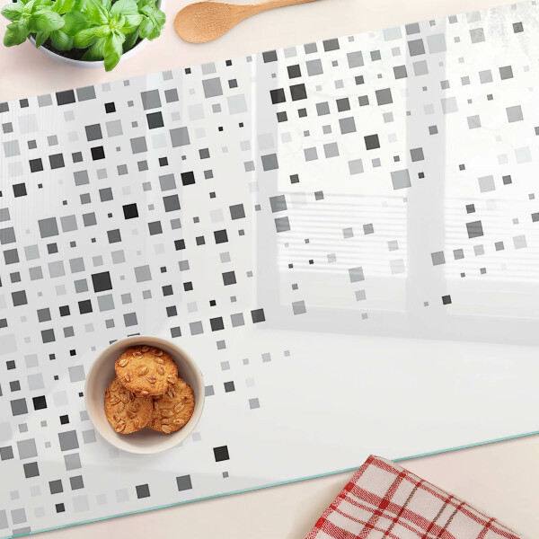 Snijplanken van glas Geometrische patronen in grijstinten