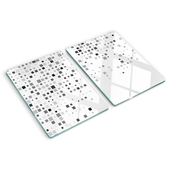 Snijplanken van glas Geometrische patronen in grijstinten