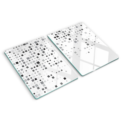 Snijplanken van glas Geometrische patronen in grijstinten