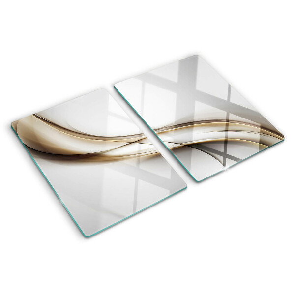 Snijplanken glas Golven in beigetinten