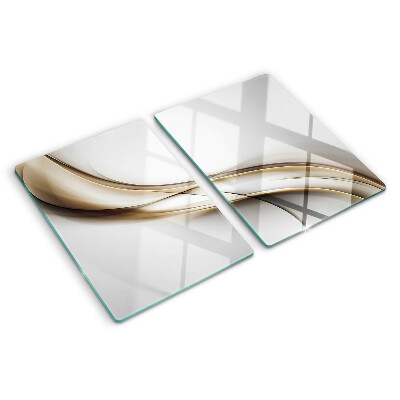 Snijplanken glas Golven in beigetinten