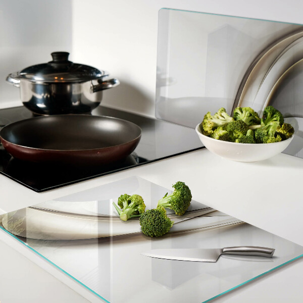 Snijplanken glas Golven in beigetinten