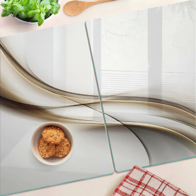 Snijplanken glas Golven in beigetinten