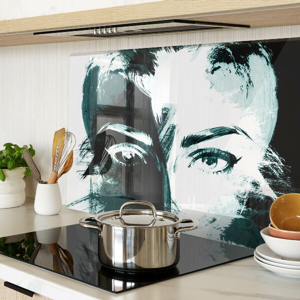 Glazen snijplanken Portret in abstracte stijl