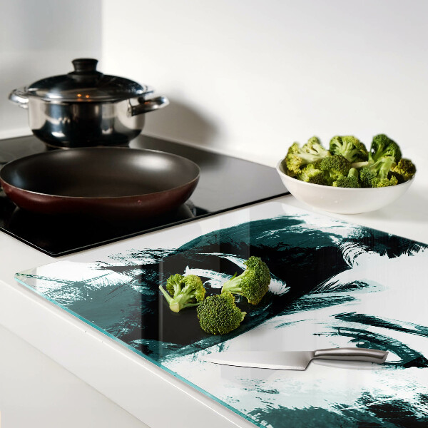 Glazen snijplanken Portret in abstracte stijl