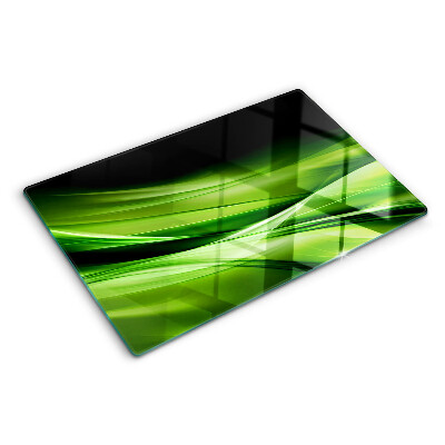 Snijplanken glas Groene abstracte golven
