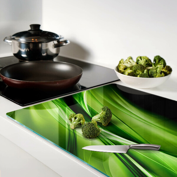 Snijplanken glas Groene abstracte golven