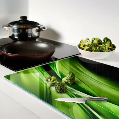 Snijplanken glas Groene abstracte golven