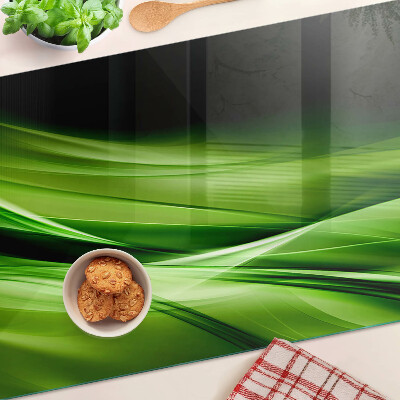 Snijplanken glas Groene abstracte golven