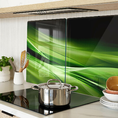 Snijplanken glas Groene abstracte golven