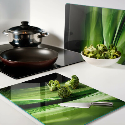 Snijplanken glas Groene abstracte golven