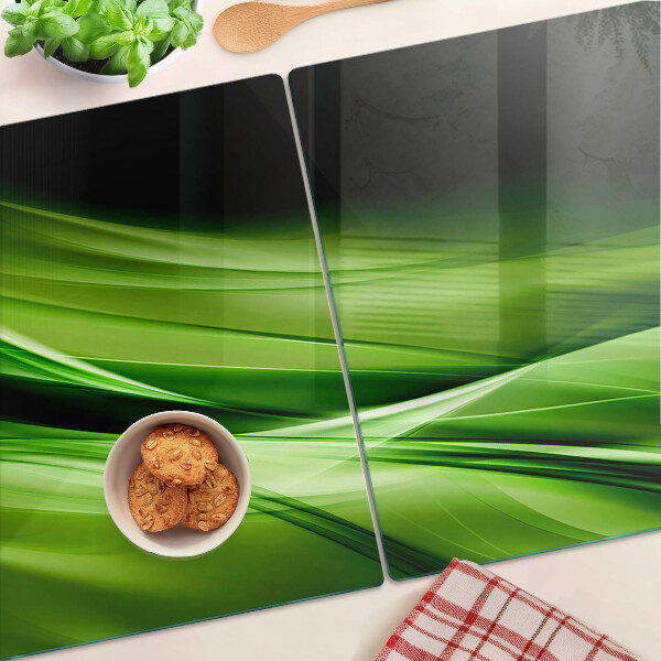 Snijplanken glas Groene abstracte golven