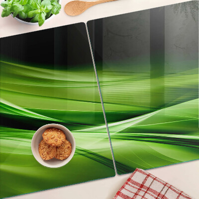 Snijplanken glas Groene abstracte golven
