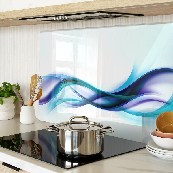 Glazen snijplanken Golven in tinten blauw en turkoois.