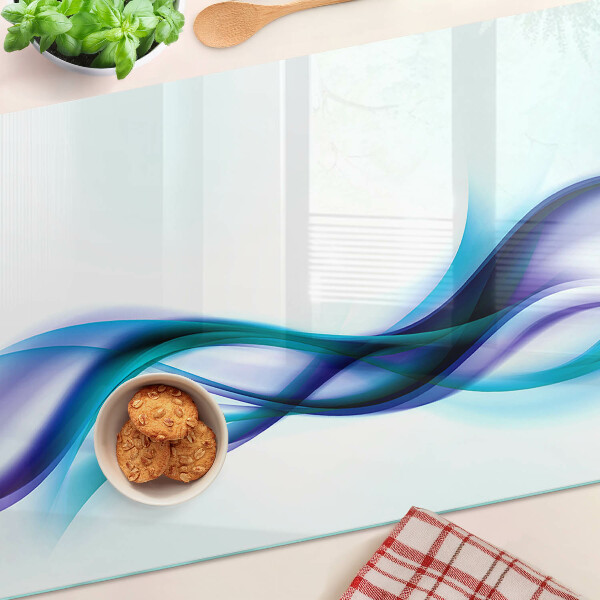 Glazen snijplanken Golven in tinten blauw en turkoois.
