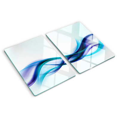 Glazen snijplanken Golven in tinten blauw en turkoois.
