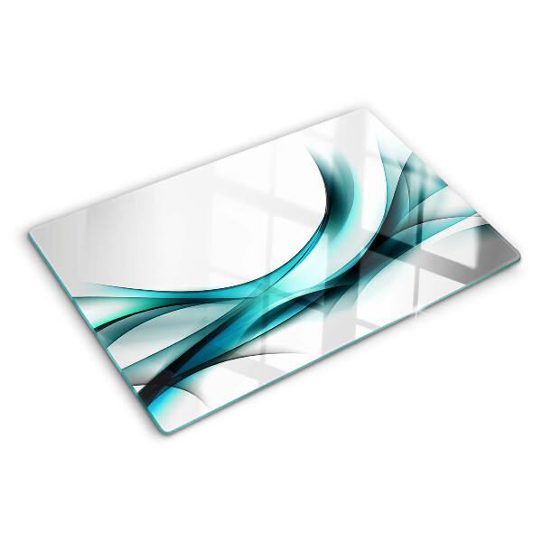 Snijplanken van glas Golven in verschillende tinten blauw