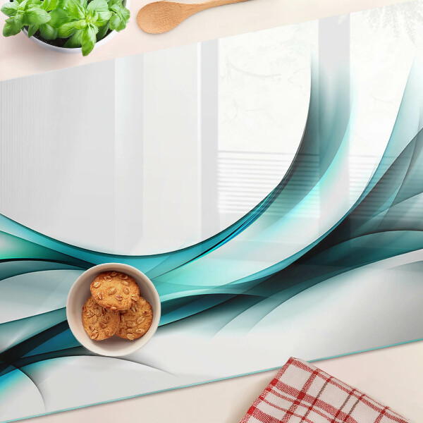 Snijplanken van glas Golven in verschillende tinten blauw