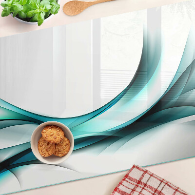 Snijplanken van glas Golven in verschillende tinten blauw