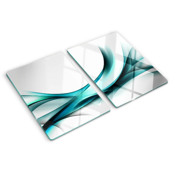 Snijplanken van glas Golven in verschillende tinten blauw