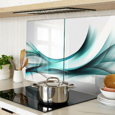 Snijplanken van glas Golven in verschillende tinten blauw