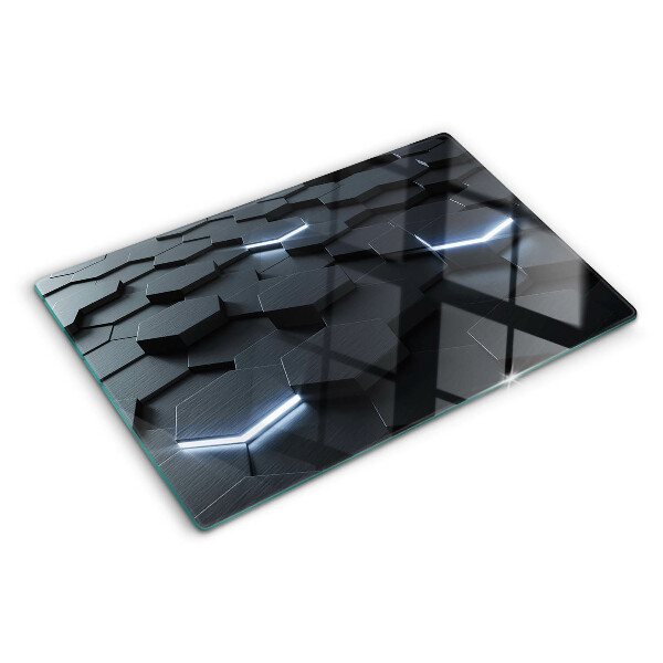 Glazen snijplanken Hexagonaal patroon met een 3D-effect