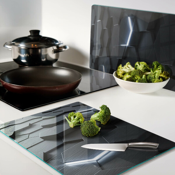 Glazen snijplanken Hexagonaal patroon met een 3D-effect