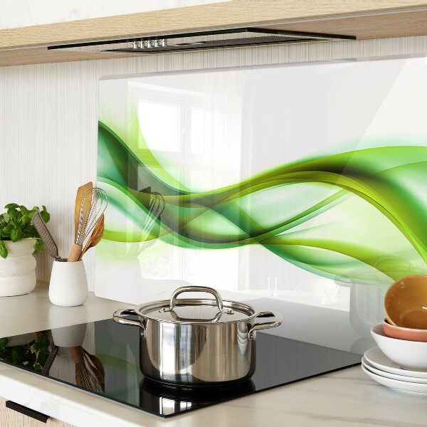Snijplanken van glas Golven in verschillende tinten groen