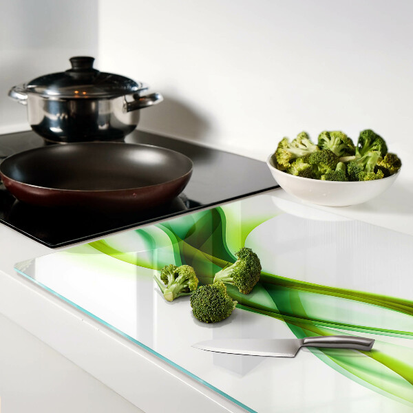 Snijplanken van glas Golven in verschillende tinten groen