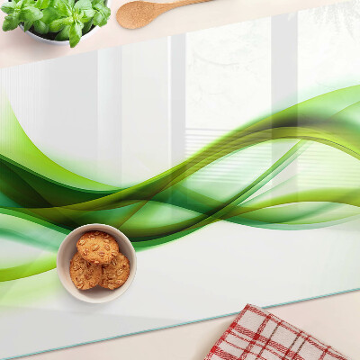 Snijplanken van glas Golven in verschillende tinten groen